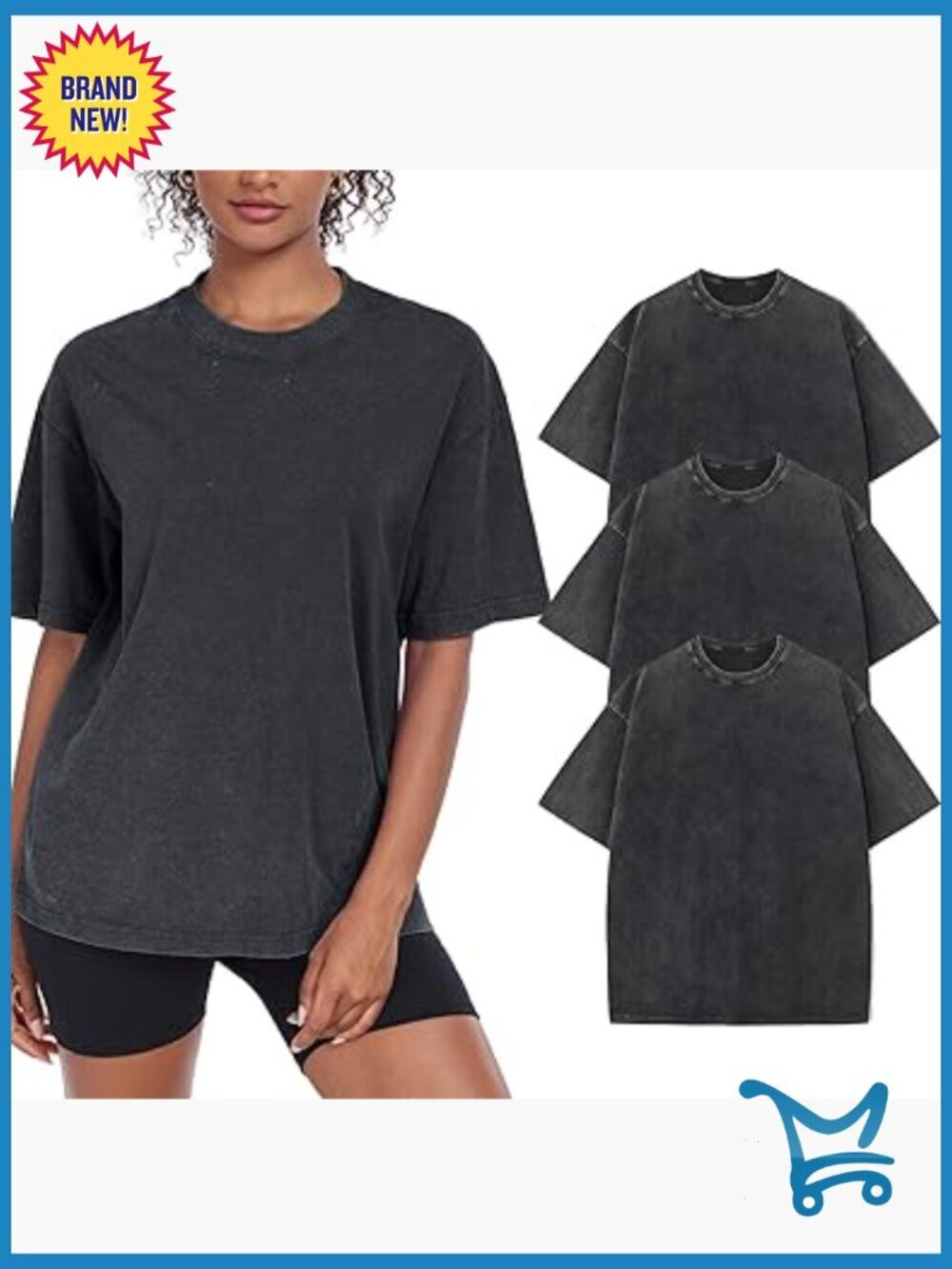 Vintage Oversized T-Shirt Baggy Workout Top Short Sleeve Cotton Streetwear Tee
